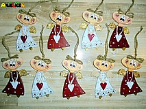 Dekorácie - Anjelik - na zavesenie Vianočný - 17971754_