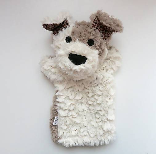 Maňuška psík chlpatý - Smotanosivohnedý s hnedými uškami