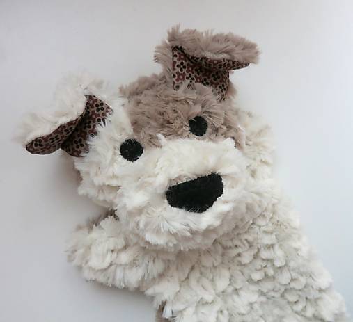 Maňuška psík chlpatý - Smotanosivohnedý s hnedými uškami