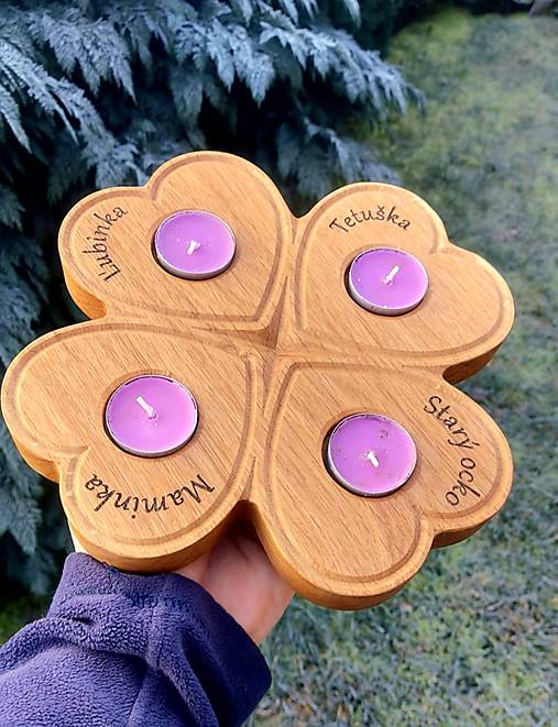 Dubový adventný svietnik