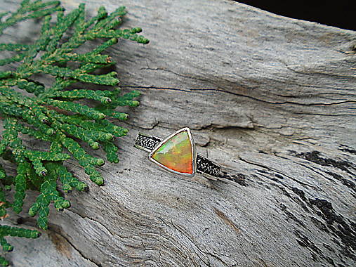 Strieborny prsteň Ag 925  Etiopsky Opál