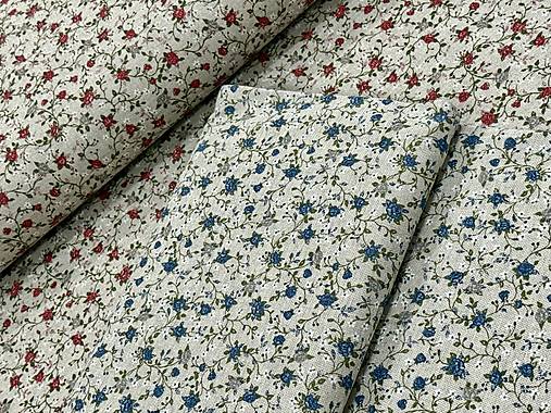 ❤️BAVLNA DEKOR TALIANSKO ❤️MODRÉ KVETINKY❤️