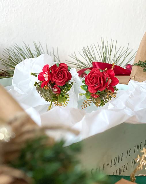 Darčekový box "legenda o vášni" - polvenček, spona do vlasov a náušnice