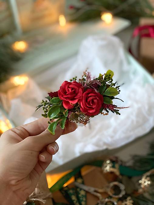 Darčekový box "legenda o vášni" - polvenček, spona do vlasov a náušnice