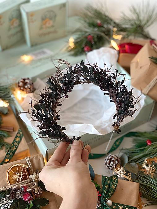 Darčekový box "lesná čarodejka" - korunka, prsteň a náušnice