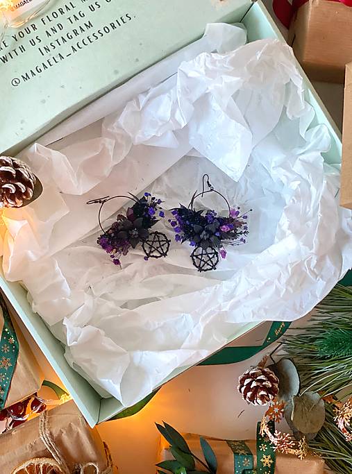 Darčekový box "lesná čarodejka" - korunka, prsteň a náušnice