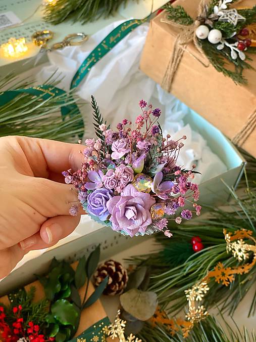 Darčekový box "záblesky stmievania" - čelenka, brošňa a náušnice