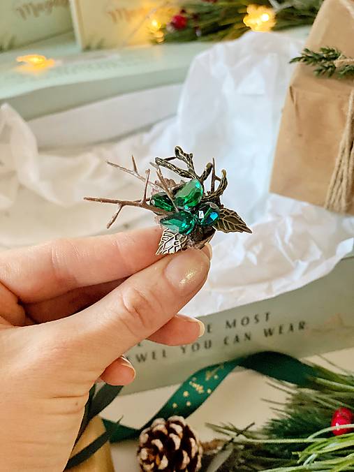 Darčekový box "elfské tajomstvá " - tiara, náušnice a prstienok