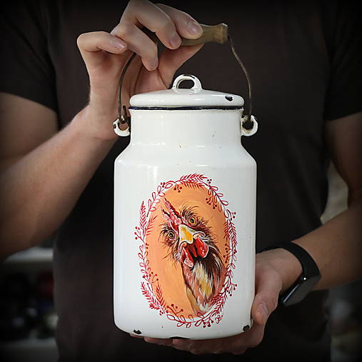 Upcyklovaný ručne maľovaný riad