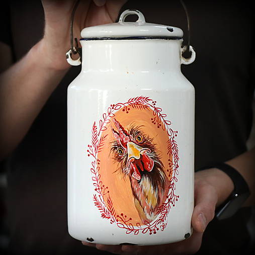 Upcyklovaný ručne maľovaný riad