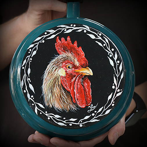 Upcyklovaný ručne maľovaný riad