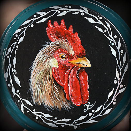 Upcyklovaný ručne maľovaný riad