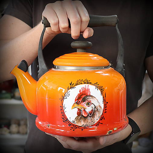 Upcyklovaný ručne maľovaný riad