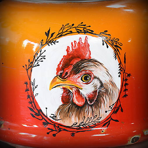 Upcyklovaný ručne maľovaný riad