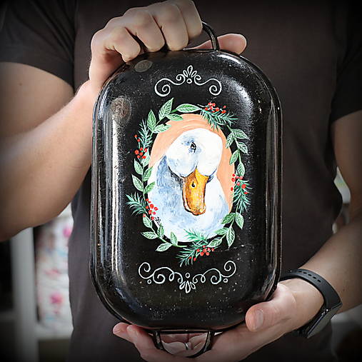 Upcyklovaný ručne maľovaný riad