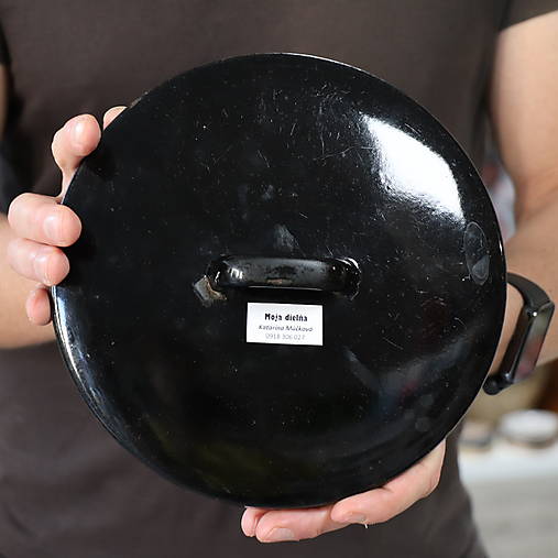 Upcyklovaná ručne maľovaná vianočná pokrievka Lampáš