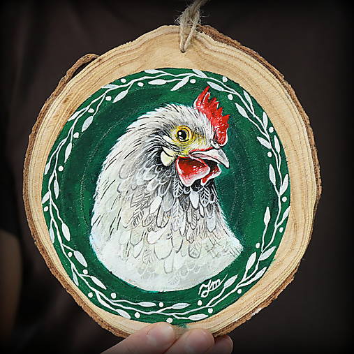 Drevený kruh Sliepka