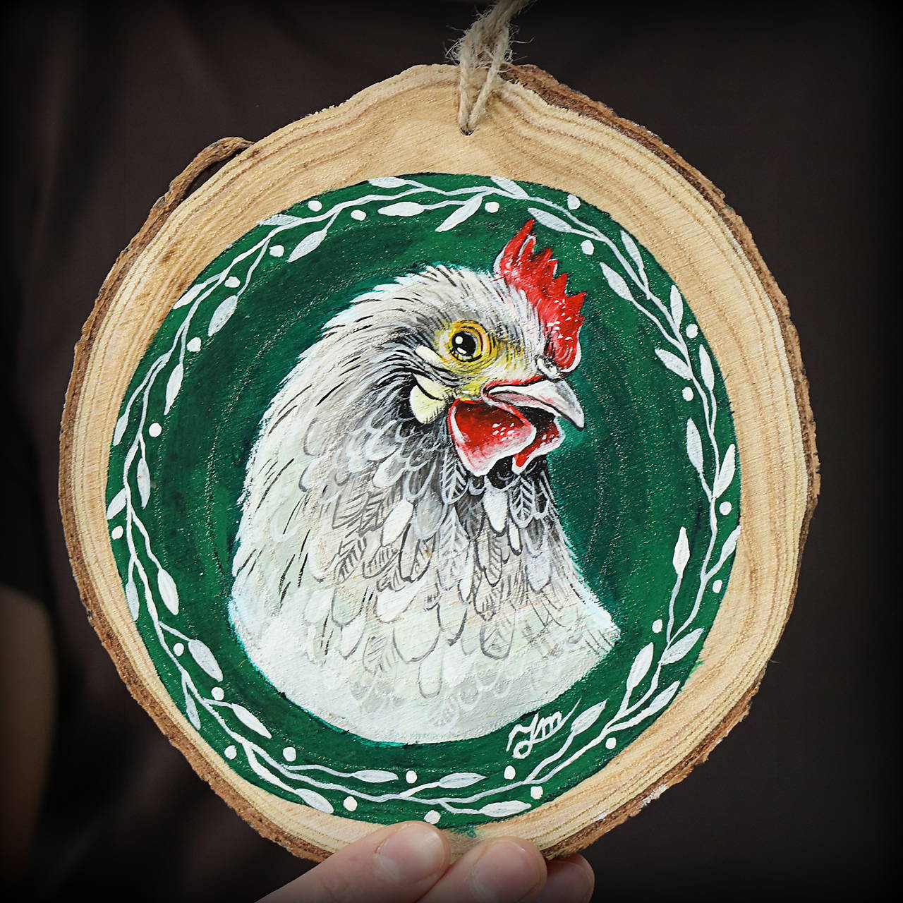 Drevený kruh Sliepka