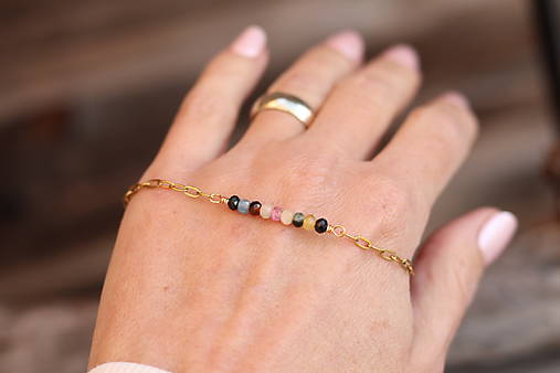 Retiazkový náramok turmalín