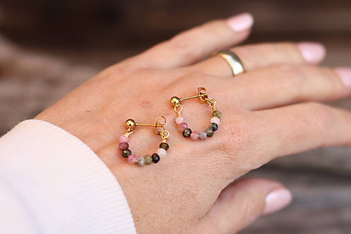 Napichovacie náušnice turmalín