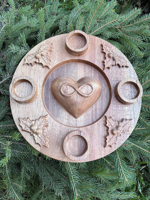 Adventný veniec z dreva