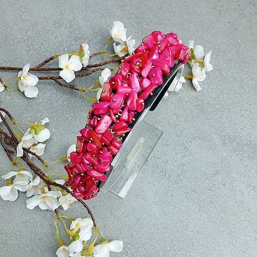 Ozdoby do vlasov - Malinové pokoušení ... čelenka - 17972727_