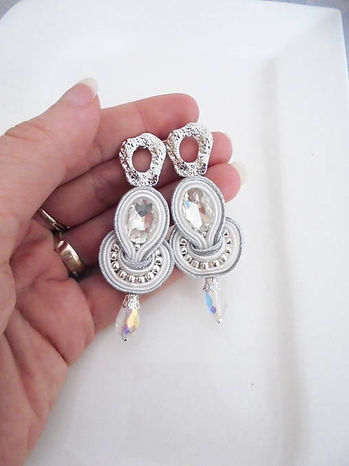 Náušnice - soutache náušnice - 17972448_