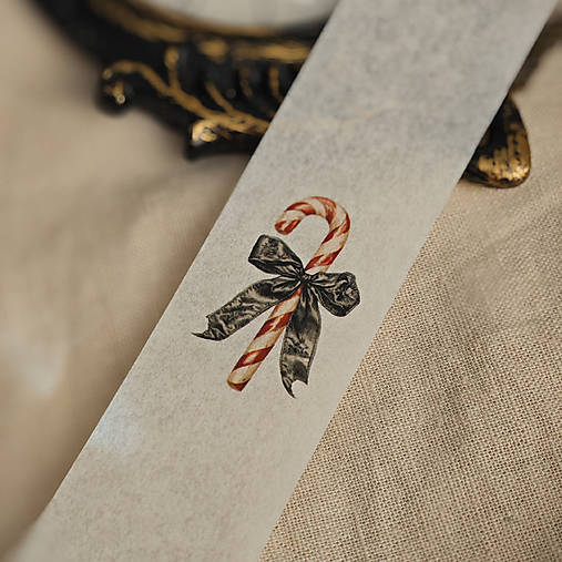 Papiernictvo - Pásik na obálku - Vianočné lízatko - 17973657_