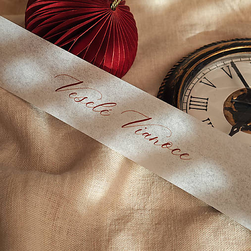 Papiernictvo - Pásik na obálku - Veselé Vianoce - 17973661_