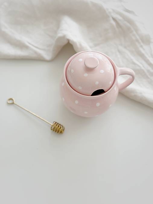 Nádoby - Ružový bodkovaný medník - 17973405_