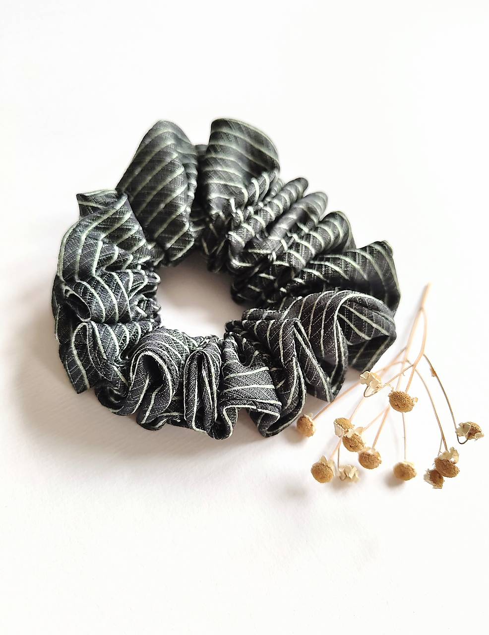 Basic MAXI scrunchie (Tmavozelená)