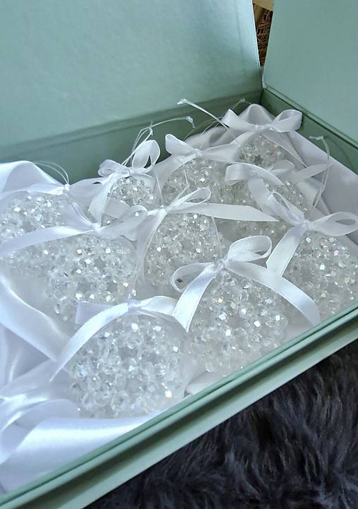 Vianočná krištáľova guľa  (Výhodné balenie 10 ks)