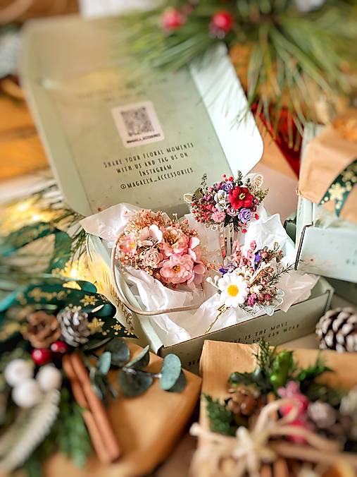 Darčekový box "malá víla " - gumička do vlasov, sponka a pukačka