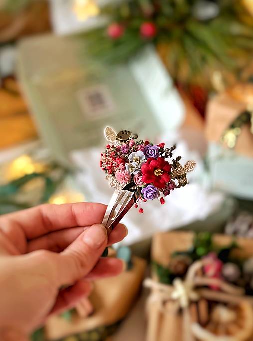 Darčekový box "malá víla " - gumička do vlasov, sponka a pukačka