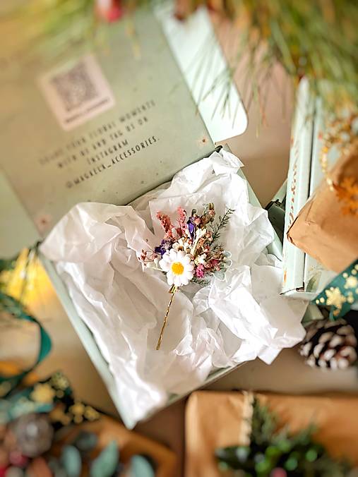 Darčekový box "malá víla " - gumička do vlasov, sponka a pukačka