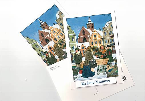 Papiernictvo - Pohľadnica 3D "Vianočný kapor 1955" - Jozef Lada - 17972118_