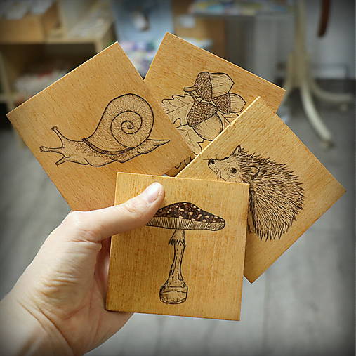 Set drevených podšálok od Pretvor