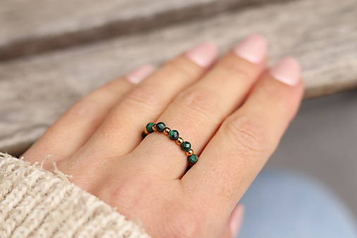 Prsteň malachit