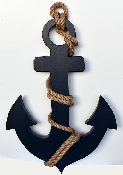 Dekorácie - Drevená kotva - veliká buk - 17974242_