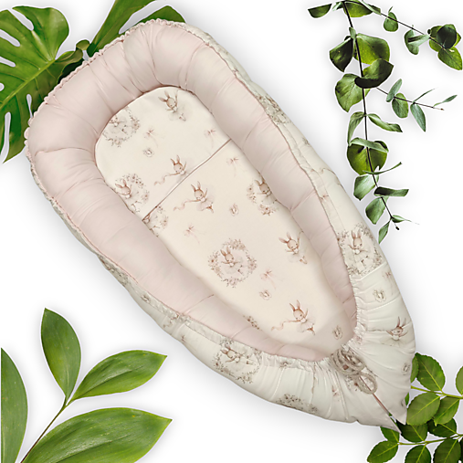 Detský textil - Hniezdo baletka zajko + ružová UNI - 17976141_