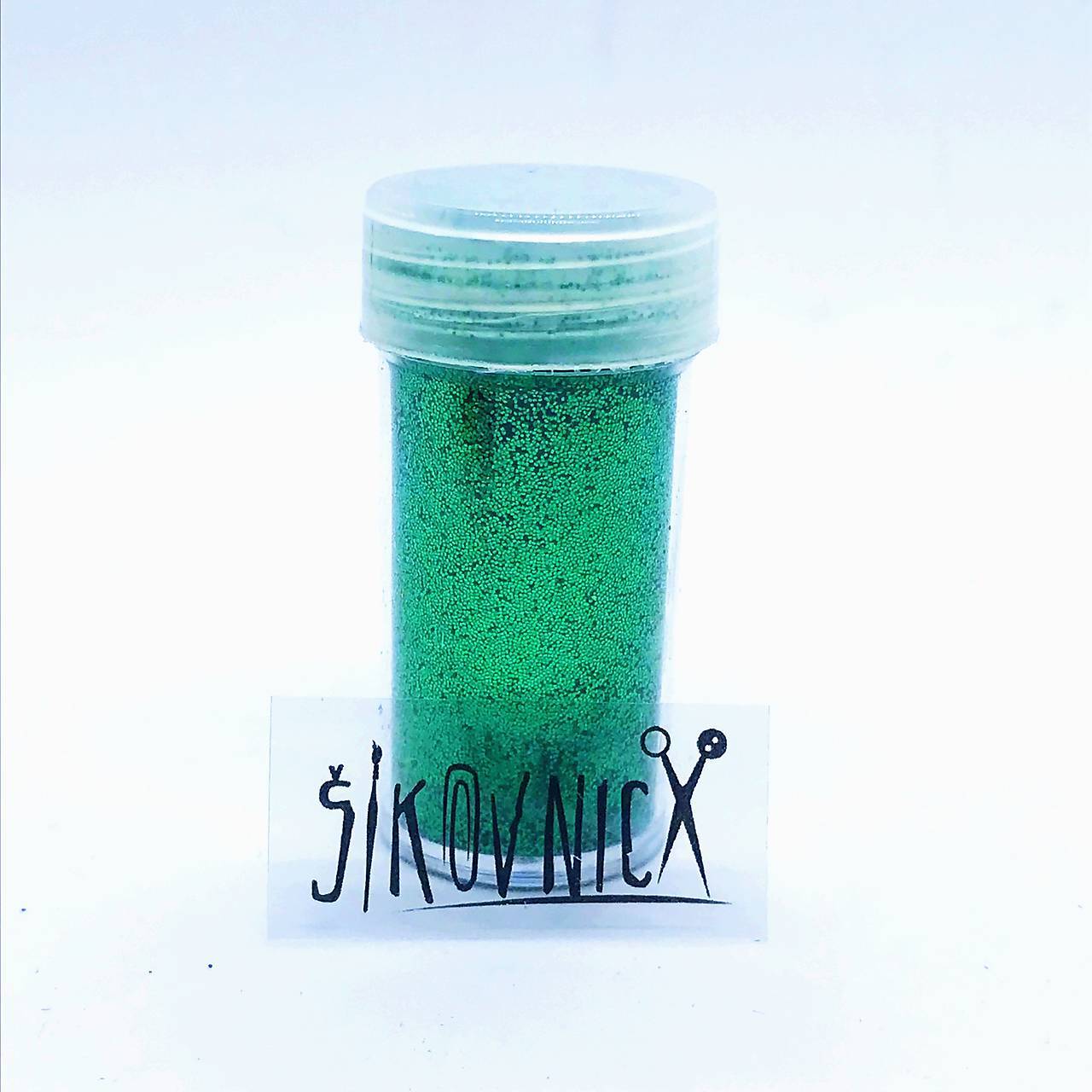 - 50% sypané glitre, trblietky, 10 g, pôvod.cena 1,50€ (tmavá zelená)