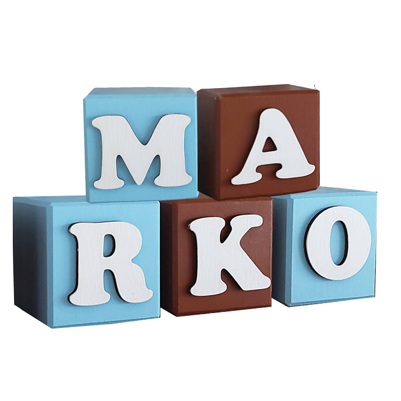 Meno na drevených kockách 5,5cm cena/kus