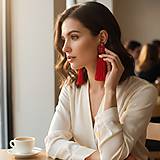 Náušnice - Šujtášové náušnice so strapcami CHARLOTTE - 17976882_