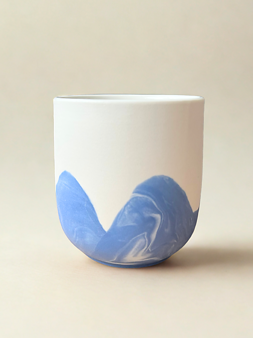 Nádoby - Porcelánová šálka Mramorové hory - 17976409_