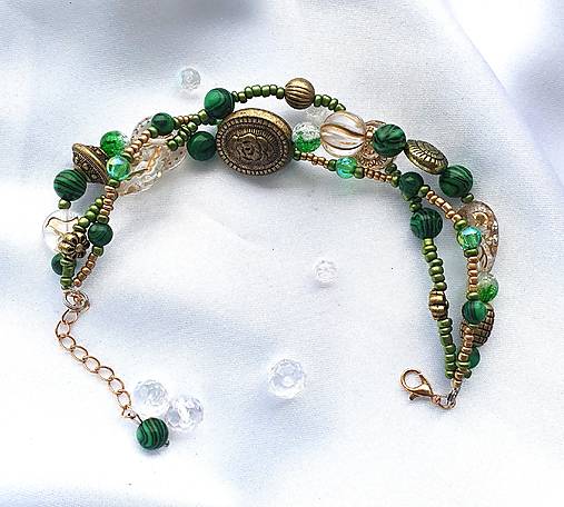 Trio náramok s malachitom