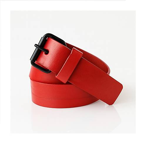 Opasky - Kožený opasek 4 cm, přezka-černá - 17975820_