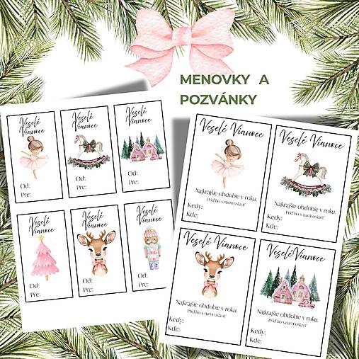 Úložné priestory & Organizácia - Vianočné menovky + pozvánka PDF - 17976282_