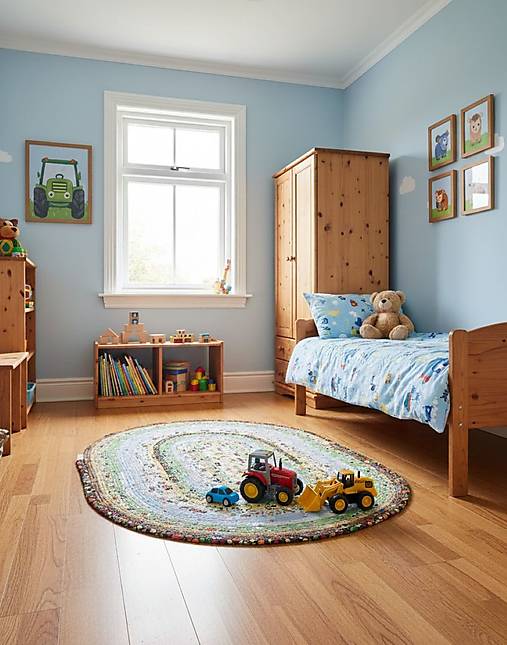 Farebný koberec do detskej izby - Hra na farme