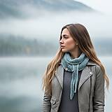 Šatky - Merino šatka | Dusty Mint - 17979329_