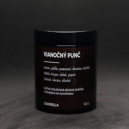 VIANOČNÝ PUNČ sójová sviečka